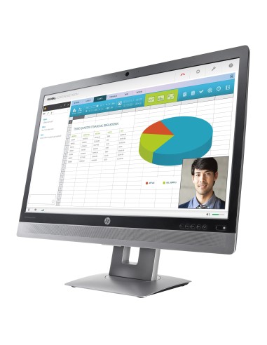 HP EliteDisplay E240c 60,5 cm (23.8") 1920 x 1080 Pixel Full HD LED Nero, Argento