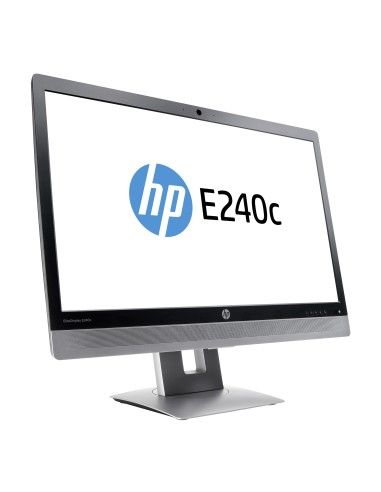 HP EliteDisplay E240c 60,5 cm (23.8") 1920 x 1080 Pixel Full HD LED Nero, Argento