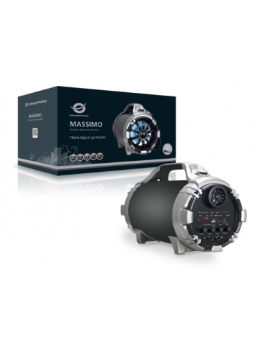Conceptronic MASSIMO01B altoparlante portatile Nero, Argento 20 W
