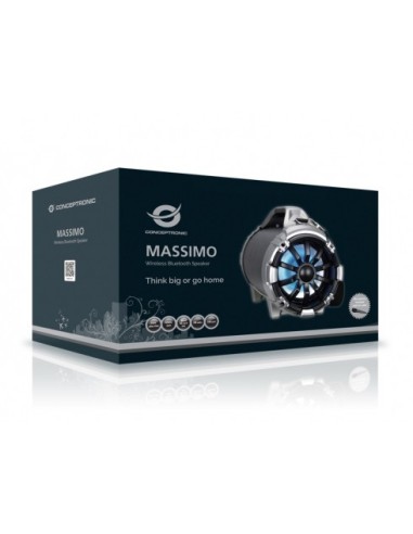 Conceptronic MASSIMO01B altoparlante portatile Nero, Argento 20 W