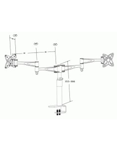 Multibrackets 7350022733060 supporto da tavolo per Tv a schermo piatto Nero 2