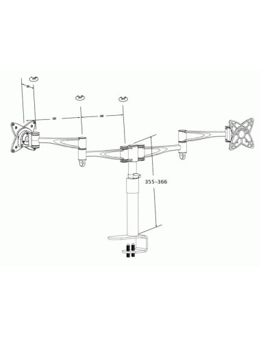 Multibrackets 7350022733060 supporto da tavolo per Tv a schermo piatto Nero