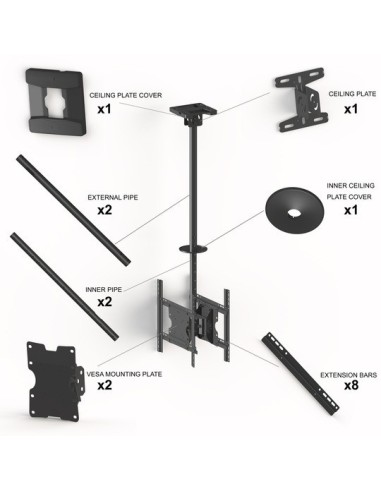 Multibrackets 5477 Supporto per display espositivi 139,7 cm (55") Nero