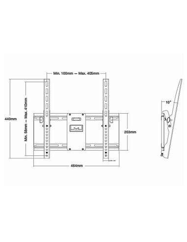 Multibrackets 6108 Supporto TV a parete 119,4 cm (47") Bianco