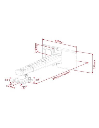 Multibrackets 9833 supporto per proiettore Parete Bianco