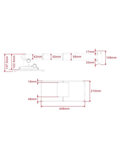Multibrackets 9833 supporto per proiettore Parete Bianco