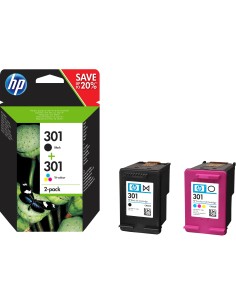 HP Confezione da 2 cartucce originali di inchiostro nero tricromia 301