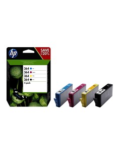 HP Confezione da 4 cartucce originali di inchiostro nero ciano magenta giallo 364