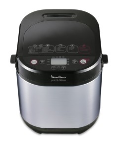 Moulinex OW240E Pain & Delices Macchina del Pane in Acciaio Inossidabile, con Funzione Yogurt, 20 Programmi Automatici di cui 3