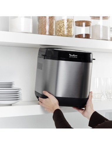 Moulinex OW240E Pain & Delices Macchina del Pane in Acciaio Inossidabile, con Funzione Yogurt, 20 Programmi Automatici di cui 3