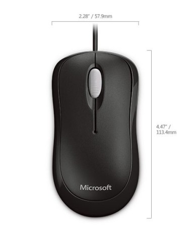 Microsoft Basic Optical mouse Ambidestro USB tipo A Ottico 800 DPI