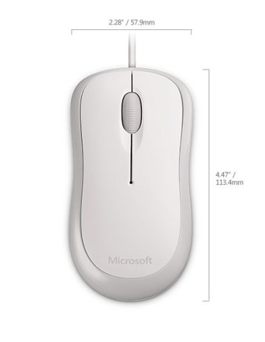 Microsoft Basic Optical mouse Ambidestro USB tipo A Ottico 800 DPI