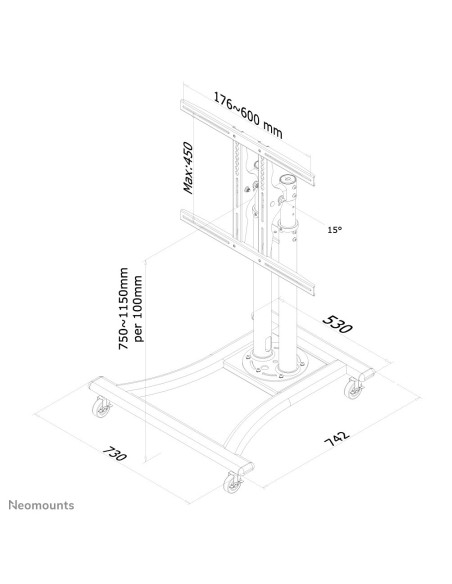 Neomounts by Newstar Mobiletto portatile per TV