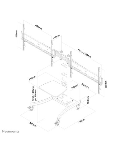 Neomounts by Newstar Mobiletto portatile per TV