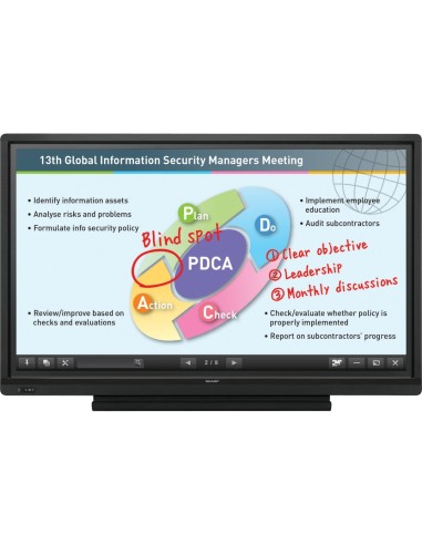 Sharp PN-60TB3 152,4 cm (60") 1920 x 1080 Pixel Multi-touch Multi utente Nero