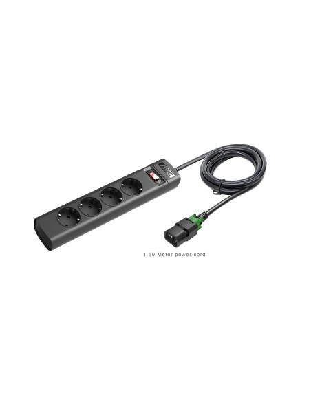 APC PZ42IZ-GR unità di distribuzione dell'energia (PDU) 4 presa(e) AC Nero