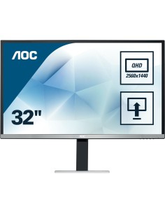 AOC Q3277PQU Monitor PC 81,3 cm (32") 2560 x 1440 Pixel Quad HD LED Nero, Argento
