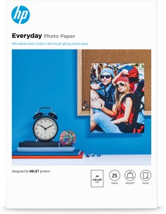 HP Confezione da 25 fogli carta fotografica lucida Everyday A4 210 x 297 mm