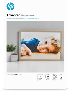 HP Confezione da 20 fogli carta fotografica lucida A3 297 x 420 mm Advanced