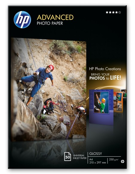 HP Advanced Glossy Photo Paper-50 sht A4 210 x 297 mm carta fotografica Lucida