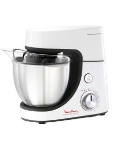 Moulinex Masterchef Gourmet robot da cucina 900 W 4,6 L Nero, Acciaio inossidabile, Bianco
