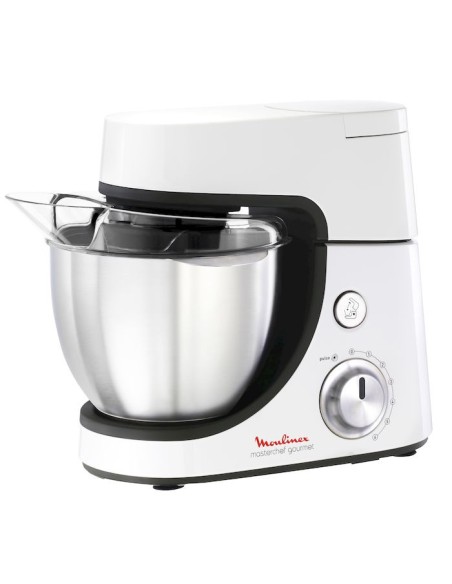 Moulinex Masterchef Gourmet robot da cucina 900 W 4,6 L Nero, Acciaio inossidabile, Bianco