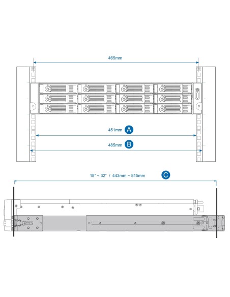 QNAP RAIL-B02 porta accessori