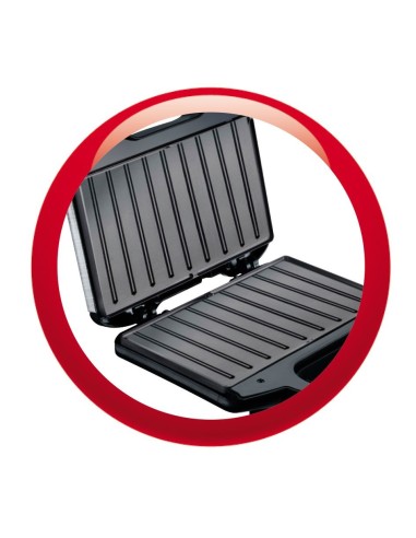 Moulinex Ultracompact Metal tostiera 700 W Nero, Argento