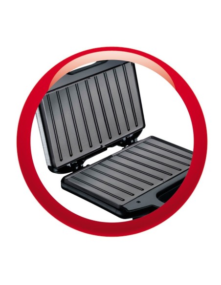 Moulinex Ultracompact Metal tostiera 700 W Nero, Argento
