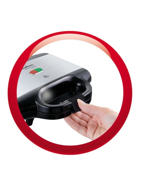 Moulinex Ultracompact Metal tostiera 700 W Nero, Argento