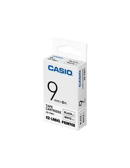 Casio NASTRO 9X8MT BIANCO SCRITT N  XR-9BIANCO 4971850117384 MATERIALE DI CONSUMO
