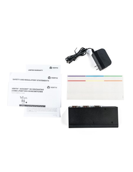 Vertiv Avocent KVM desktop SwitchView, 2 porte, DVI-I (dual-link), audio, EU
