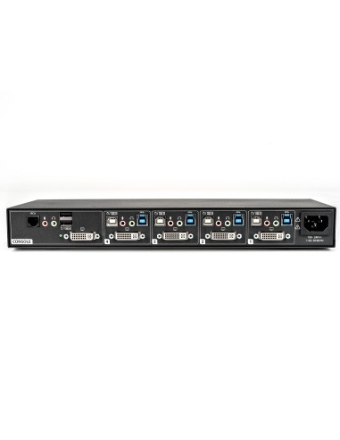 Vertiv Avocent KVM desktop SwitchView, 4 porte, DVI-I, porte per periferiche USB 3.0, audio, EU