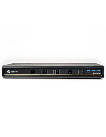 Vertiv Avocent KVM desktop SwitchView, 4 porte, DVI-I, porte per periferiche USB 3.0, audio, EU