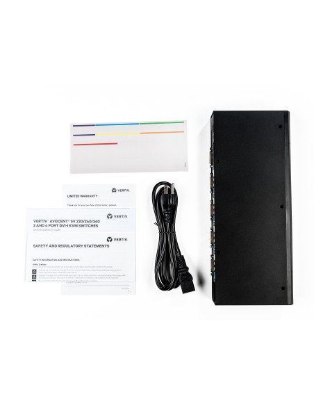 Vertiv Avocent KVM desktop SwitchView, 4 porte, DVI-I, porte per periferiche USB 3.0, audio, EU