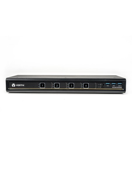 Vertiv Avocent KVM desktop SwitchView, 4 porte, porta display, porte per periferiche USB 3.0, audio, EU