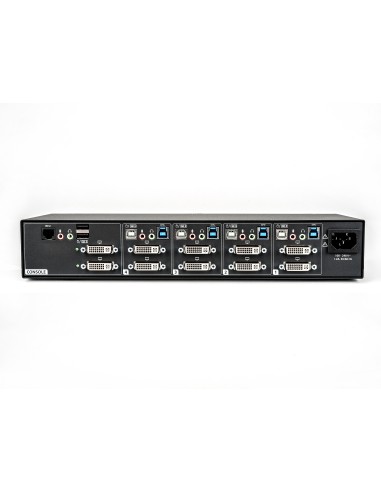 Vertiv Avocent KVM desktop SwitchView, 4 porte, DVI-I dual-head, USB 3.0 su pannello anteriore, audio, EU