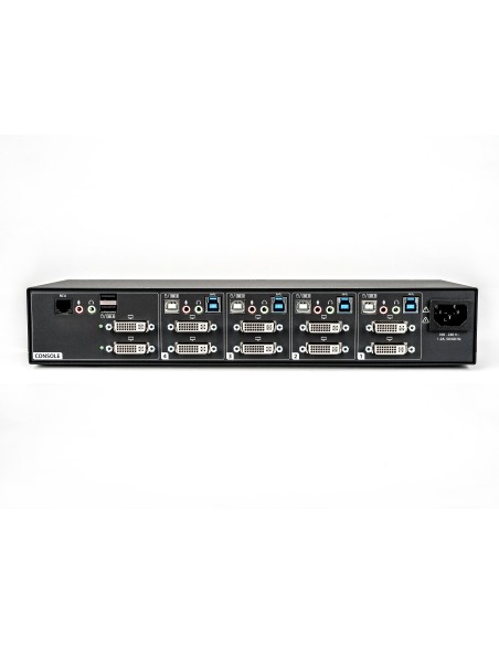 Vertiv Avocent KVM desktop SwitchView, 4 porte, DVI-I dual-head, USB 3.0 su pannello anteriore, audio, EU