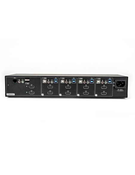 Vertiv Avocent KVM desktop SwitchView, 4 porte, porta display dual-head, USB 3.0 su pannello anteriore, audio, EU