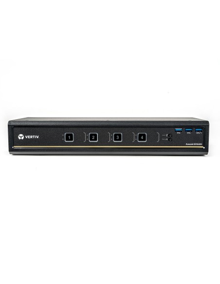 Vertiv Avocent KVM desktop SwitchView, 4 porte, porta display dual-head, USB 3.0 su pannello anteriore, audio, EU