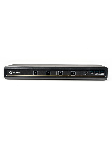 Vertiv Avocent KM desktop SwitchView, 4 porte, USB 3.0 su pannello anteriore, audio, EU