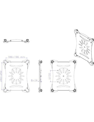 Neomounts by Newstar TABLET-10 supporto per personal communication Supporto passivo Tablet UMPC Argento