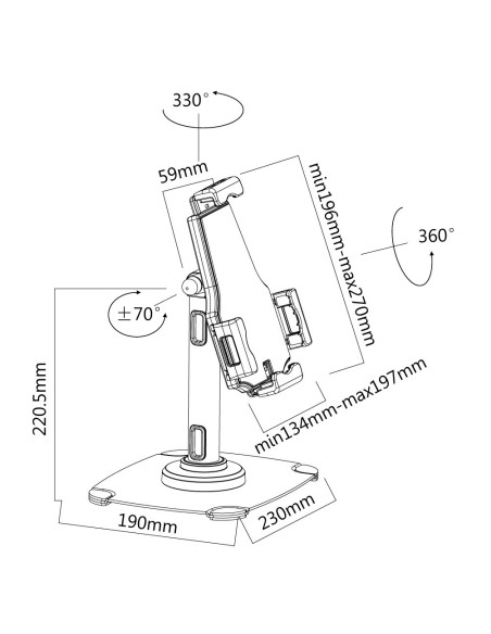 Neomounts by Newstar tablet supporto da tavolo