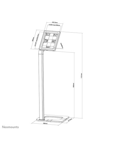 Neomounts by Newstar supporto da pavimento per la maggior parte dei tablet 9.7"-10.1"