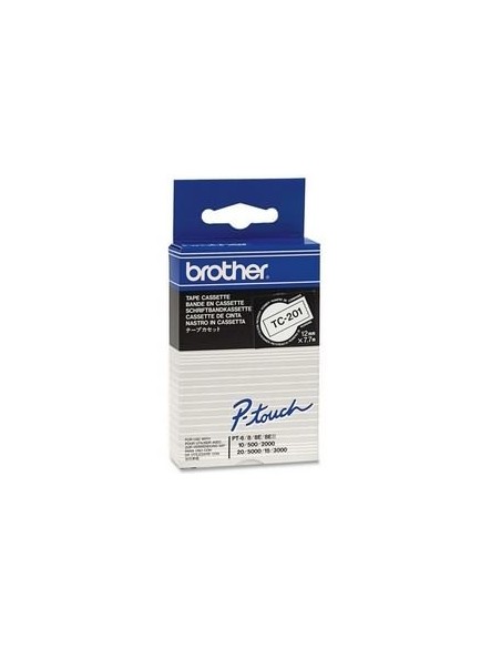 Brother TC-201 nastro per etichettatrice Nero su bianco