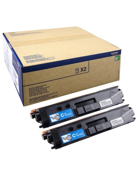 Brother TN-329CTWIN cartuccia toner 2 pz Originale Ciano