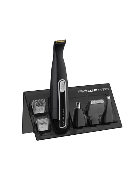 Rowenta TN3650 Nomad Mini Grooming Kit, Rifinitore e Regolabarba, per Naso e Orecchie, Wet&Dry, batteria