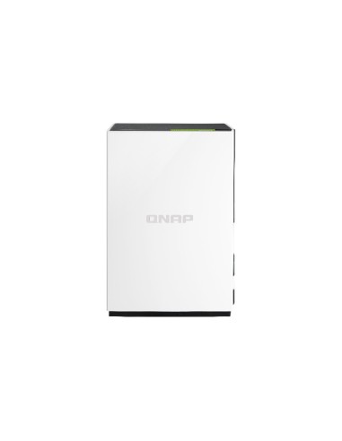QNAP TS-128 server NAS e di archiviazione Mini Tower Collegamento ethernet LAN Nero, Bianco