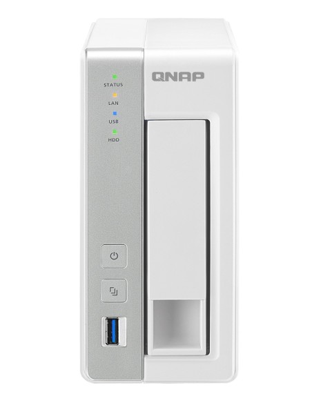 QNAP TS-131P server NAS e di archiviazione Tower Collegamento ethernet LAN Grigio, Bianco AL212