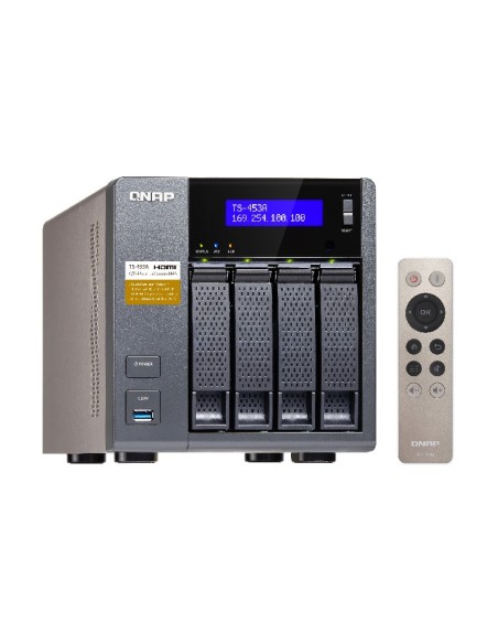QNAP TS-453A NAS Tower Collegamento ethernet LAN Nero N3150